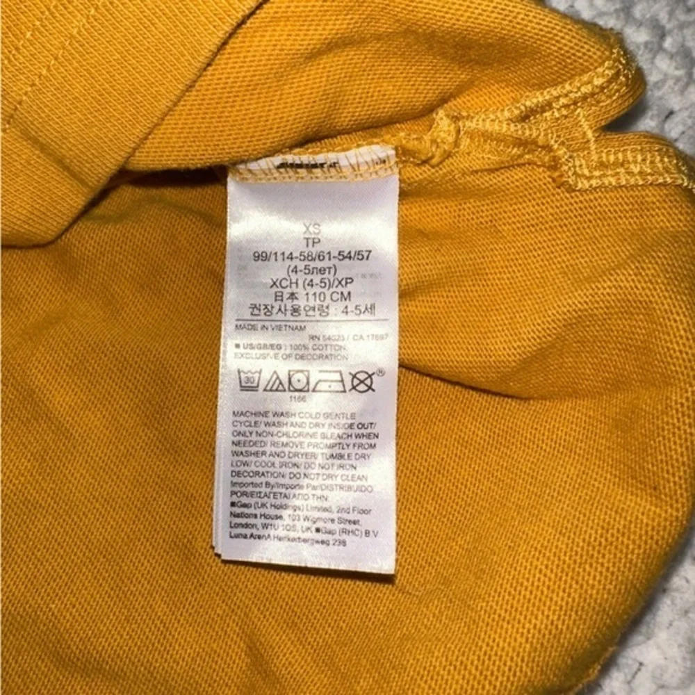 Gap‎ Kids Logo Rugby Polo Shirt, Yellow Multicolor Size XSmall (4-5)